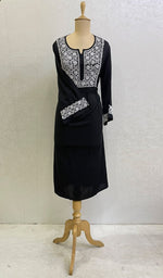 Load image into Gallery viewer, Lucknowi Handcrafted Modal Cotton Chikankari Dress - HONC0126843