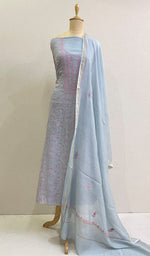 Load image into Gallery viewer, Women's Lakhnavi Handcrafted Mul Chanderi Kurta And Dupatta Set - HONC0166974
