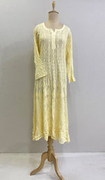 将图像加载到图库查看器中, Women's Lakhnavi Handcrafted Viscose Georgette Chikankari Anarkali - HONC0222222