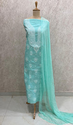 将图像加载到图库查看器中, Aashi Women's Lakhnavi Handcrafted Cotton Chikankari Suit Material - HONC0285036