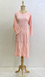 Load image into Gallery viewer, Sufiyani Women's Lucknowi Handcrafted Mul Cotton Chikankari Kurti - HONC0161329