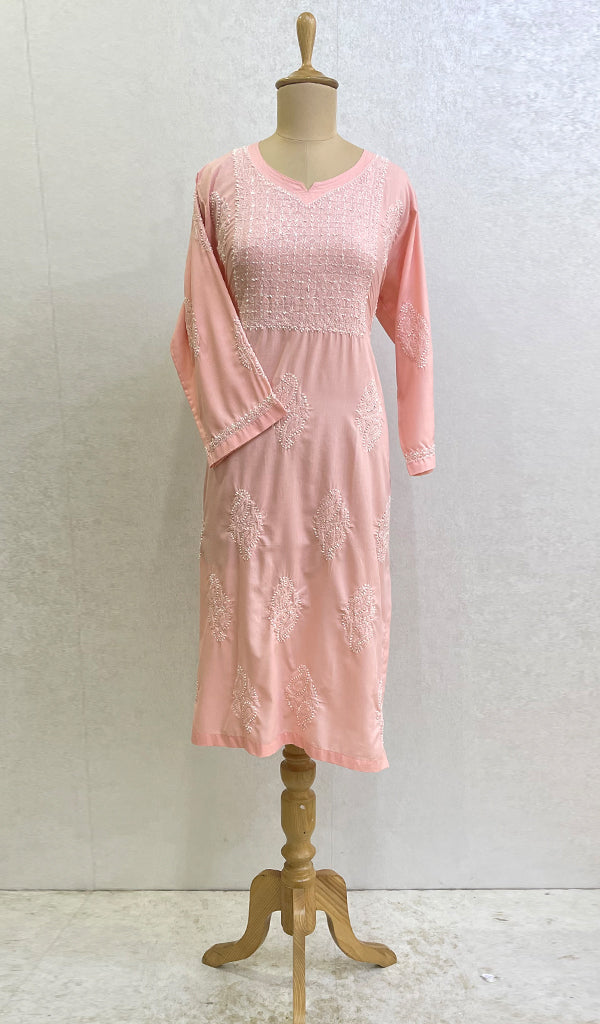 Sufiyani Women's Lucknowi Handcrafted Mul Cotton Chikankari Kurti - HONC0161329