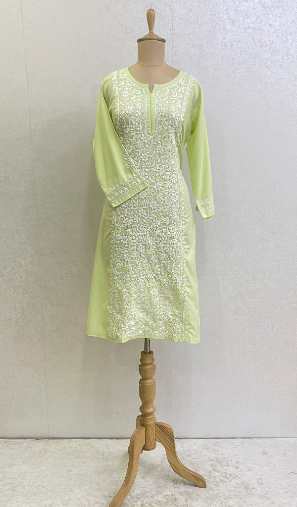 Women's Lucknowi Handcrafted Cotton Chikankari Kurti - HONC0164273