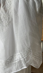 Load image into Gallery viewer, Nazm Women's Lucknowi Handcrafted Kota Cotton Chikankari Dupatta - HONC0300722