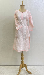 Load image into Gallery viewer, Jubina Women's Lucknowi Handcrafted Cotton Chikankari Kurti -HONC0164336