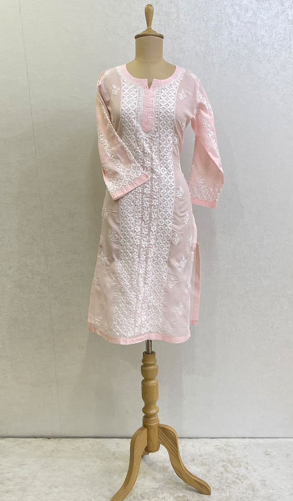 Jubina Women's Lucknowi Handcrafted Cotton Chikankari Kurti -HONC0164336