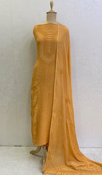 Load image into Gallery viewer, Lucknowi Handcrafted Muslin Chikankari Suit Material - HONC0129622