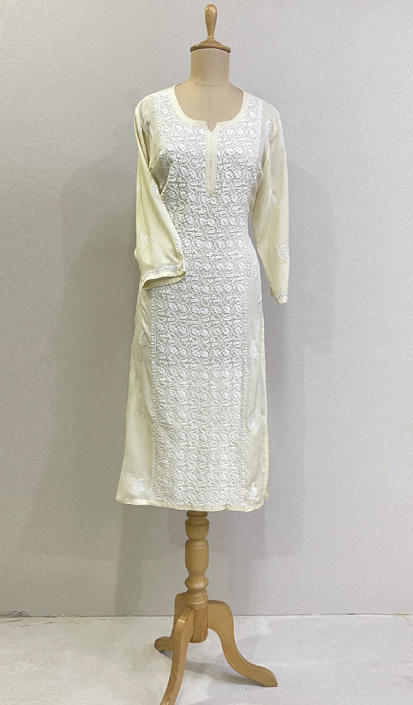Women's Lucknowi Handcrafted Mul Cotton Chikankari Kurti - HONC0212083