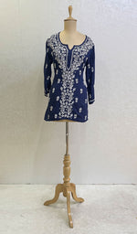 Load image into Gallery viewer, لکھنوی ہینڈ کرافٹ ماڈل کاٹن چکنکاری ٹاپ - HHONC0136481