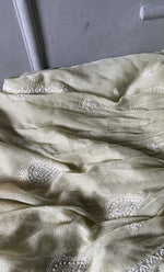 Load image into Gallery viewer, Sehmat Women's Lakhnavi Handcrafted Kota Cotton Semi - Stitched Angrakha And Dupatta Set- HONC0307361