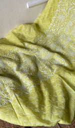 将图像加载到图库查看器中, Women's Lakhnavi Handcrafted Mul Chanderi Kurta And Dupatta Set - HONC0288980
