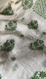 将图像加载到图库查看器中, Women's Lakhnavi Handcrafted Mul Chanderi Kurta And Dupatta Set - HONC0263970