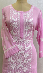 Load image into Gallery viewer, Zhavia Women's Lakhnavi Handcrafted Modal Cotton Chikankari Kurta And Gharara Set - HONC0130449