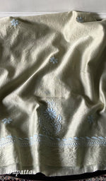 Load image into Gallery viewer, Women's Lakhnavi Handcrafted Chanderi Silk Unstitched Chikankari Full Suit - HONC0350702