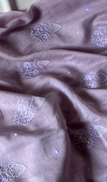 Load image into Gallery viewer, Women's Lakhnavi Handcrafted Mul Chanderi Chikankari Full Suit Material - HONC0279288