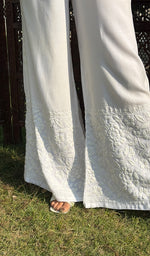 Load image into Gallery viewer, Women's Lucknowi Handcrafted Rayon Chikankari Palazzo - HONC0254899