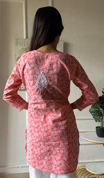Load image into Gallery viewer, Women's Lakhnavi Handcrafted Cotton Chikankari Top - HONC0346976