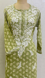 Load image into Gallery viewer, Women's Lakhnavi Handcrafted Modal Cotton Chikankari Kurta And Palazzo Set - HONC0153856