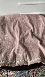 将图像加载到图库查看器中, Women's Lakhnavi Handcrafted Mul Chanderi Unstitched Chikankari Full Suit Material - HONC0371975