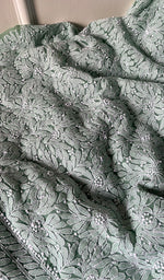 将图像加载到图库查看器中, Yumna Women's Lucknowi Handcrafted Faux-Georgette Chikankari Suit Material - HONC0263416
