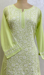 Load image into Gallery viewer, Women's Lucknowi Handcrafted Cotton Chikankari Kurti - HONC0164273