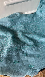 Load image into Gallery viewer, Women's Lakhnavi Handcrafted Mul Chanderi Semi - Stitched Kurta And Dupatta Set - HONC0296164