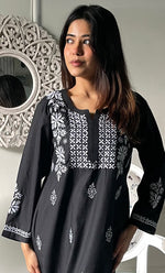 Load image into Gallery viewer, Women's Lucknowi Handcrafted Cotton Chikankari Kurti - HONC0330729