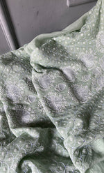 Load image into Gallery viewer, Women's Lakhnavi Handcrafted Mul Chanderi Unstitched Kurta And Dupatta Set- HONC0288994