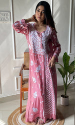将图像加载到图库查看器中, Women's Lucknowi Handcrafted Muslin Chikankari Kurti - HONC0292604