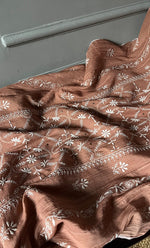 Load image into Gallery viewer, Women's Lakhnavi Handcrafted Maheshwari Mul Chanderi Semi - Stitched Kurta And Dupatta Set - HONC0271066