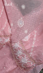 Load image into Gallery viewer, Aarushi Women's Lakhnavi Handcrafted Mul Chanderi Semi - stitched Chikankari Full Suit Material - HONC0330135
