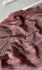 Load image into Gallery viewer, Women's Lakhnavi Handcrafted Mul Chanderi Semi -stitched Chikankari Full Suit Material - HONC0296117