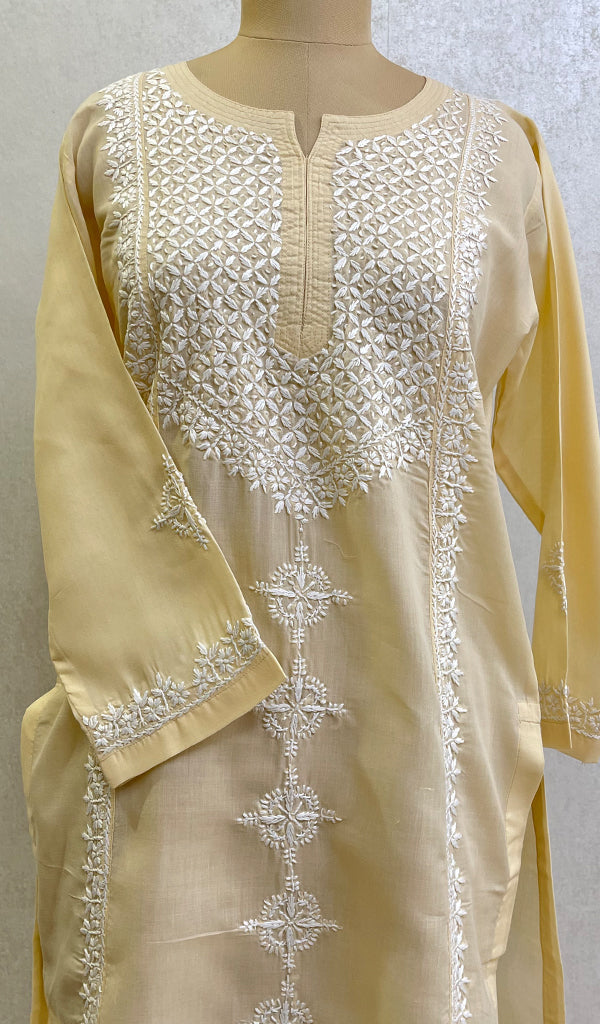 Zoyaa Women's Lucknowi Handcrafted Cotton Chikankari Kurti - HONC0164376