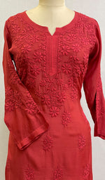 将图像加载到图库查看器中, Women's Lucknowi Handcrafted Muslin Chikankari Kurti - HONC0163100