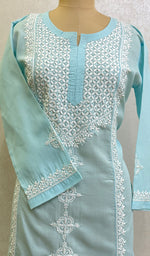 Load image into Gallery viewer, Zoyaa Women's Lucknowi Handcrafted Cotton Chikankari Kurti - HONC0164396