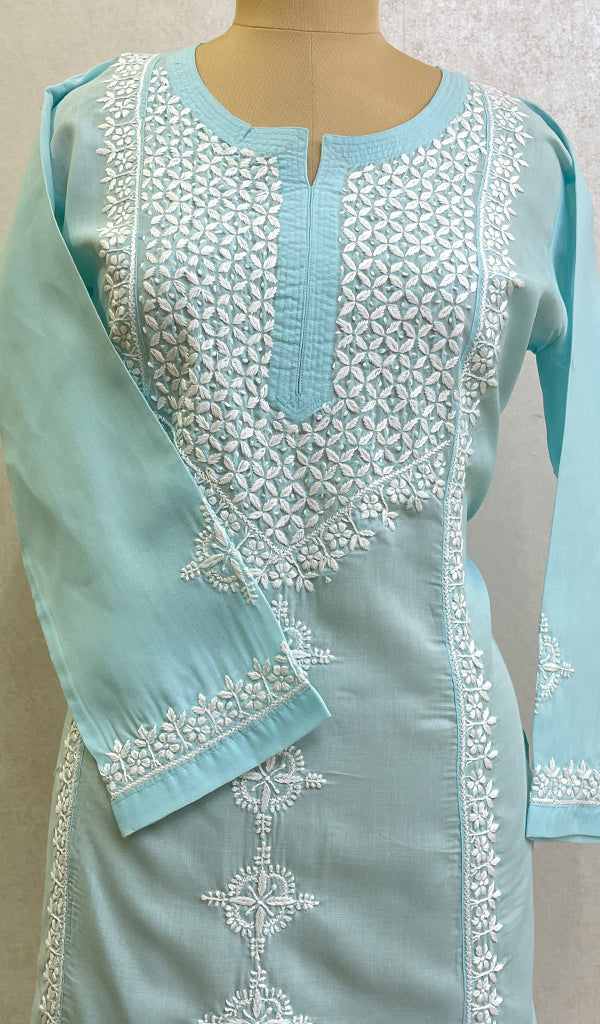 Zoyaa Women's Lucknowi Handcrafted Cotton Chikankari Kurti - HONC0164396