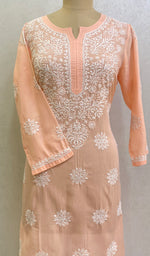 Load image into Gallery viewer, Rubina Women's Lucknowi Handcrafted Cotton Chikankari Kurti-HONC0161124