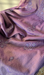 Load image into Gallery viewer, Women's Lakhnavi Handcrafted Tissue Chanderi Chikankari Suit Material - HONC0275991