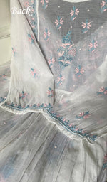 Load image into Gallery viewer, Women's Lakhnavi Handcrafted Mul Chanderi Semi - Stitched Kurta And Dupatta Set- HONC0343194