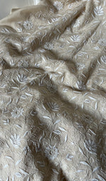 Load image into Gallery viewer, Women's Lakhnavi Handcrafted Munga Silk Chikankari Kurta And Dupatta Set- HONC0256730