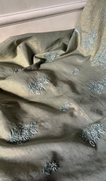 将图像加载到图库查看器中, Women's Lakhnavi Handcrafted Tissue Chanderi Chikankari Suit Material - HONC0287076