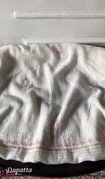 Load image into Gallery viewer, Women's Lakhnavi Handcrafted Mul Chanderi Unstitched Kurta And Dupatta Set- HONC02808920