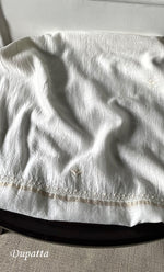 Load image into Gallery viewer, Women's Lakhnavi Handcrafted Chanderi Silk Semi - Stitched Kurta And Dupatta Set - HONC0314226