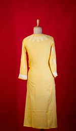 Load image into Gallery viewer, Rupam Women's Lucknowi Handcrafted Modal Cotton Chikankari Kurti - HONC0213698