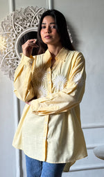 Load image into Gallery viewer, Women's Lakhnavi Handcrafted Cotton Chikankari Top - HONC0344698