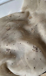 Load image into Gallery viewer, Marifa Women's Lakhnavi Handcrafted Pure Organza Chikankari Unstitched Kurta And Dupatta Set- HONC0300635