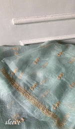 Load image into Gallery viewer, Mayuri Women's Lakhnavi Handcrafted Pure Organza Silk Chikankari Unstitched Full Suit Material - HONC0351132