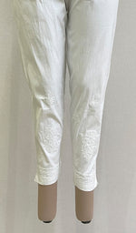 Load image into Gallery viewer, Women's Lakhnavi Handcrafted Cotton Chikankari Pant - HONC0166245