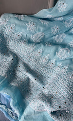 将图像加载到图库查看器中, Women's Lakhnavi Handcrafted Unstitched Cotton Chikankari Suit Material - HONC0239976