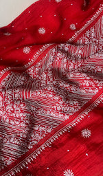 将图像加载到图库查看器中, Women's Lakhnavi Handcrafted Mul Chanderi Semi - Stitched Kurta And Dupatta Set - HONC0282239
